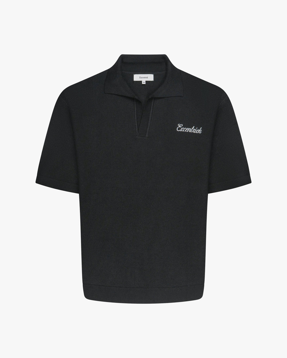 Initial Knitted Polo Deep Black