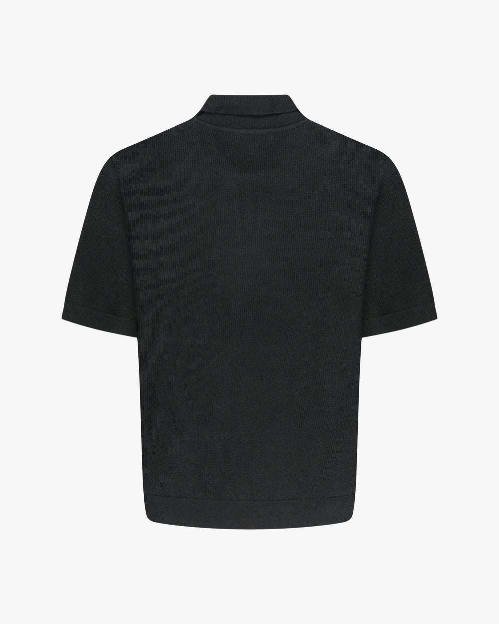 Initial Knitted Polo Deep Black