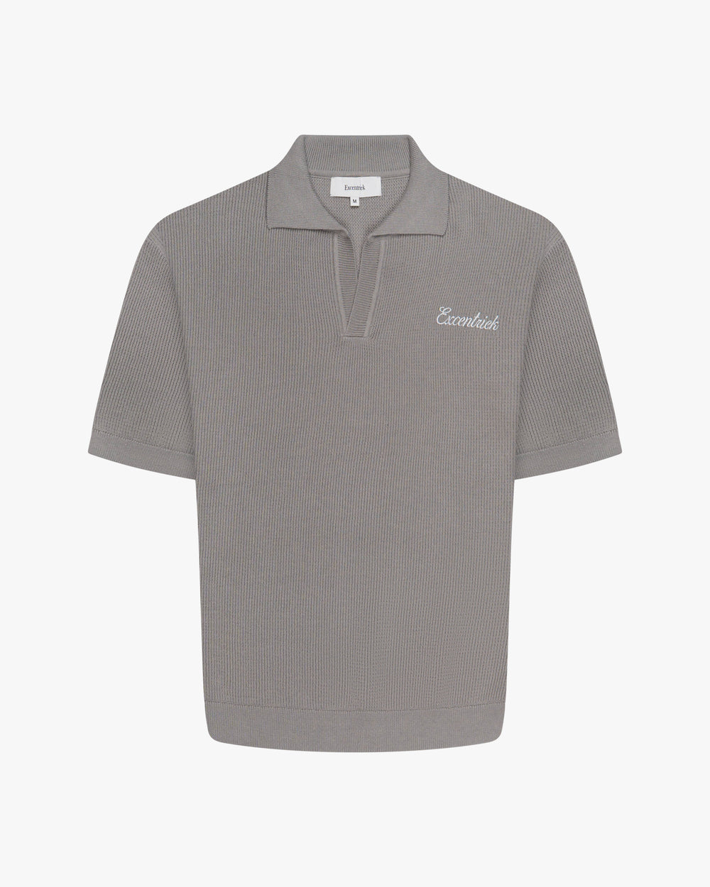 Initial Knitted Polo Marble Grey