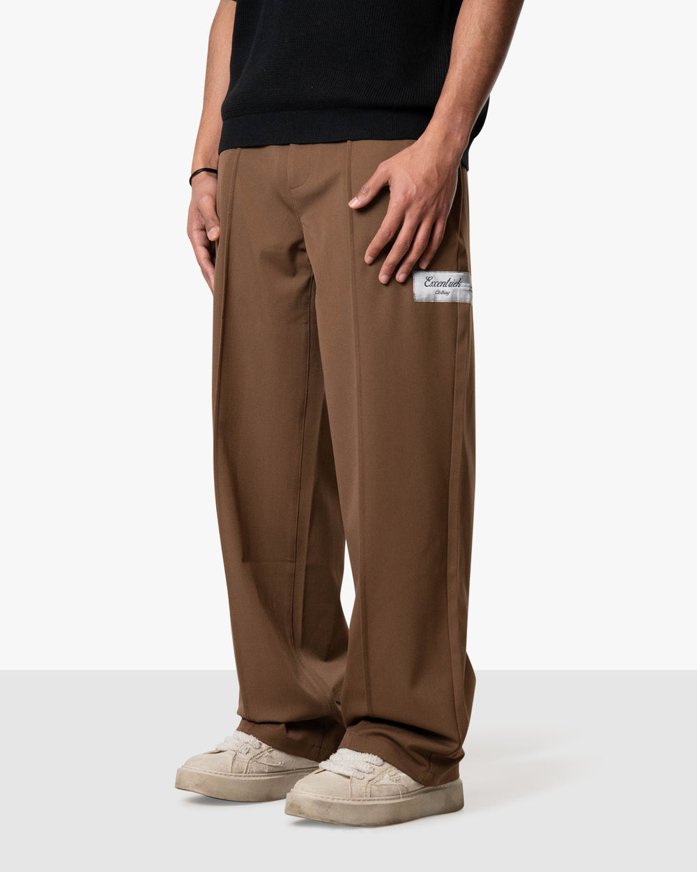 Patched Pantalon Tobacco Brown