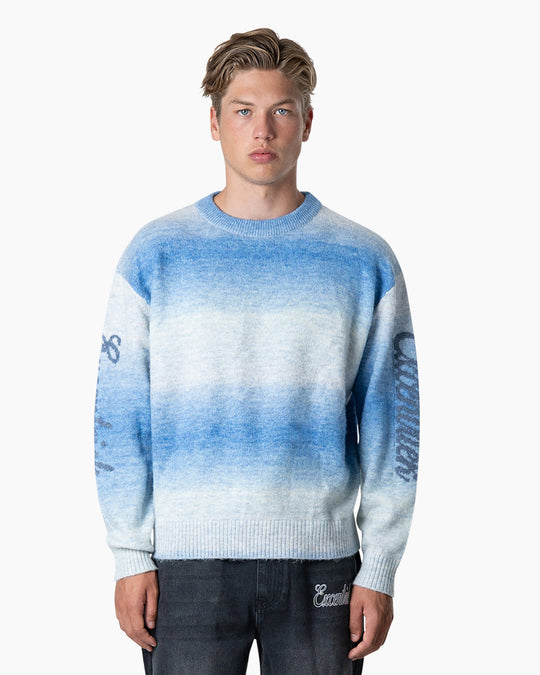 Blurred Lines Sweater | Ocean Blue