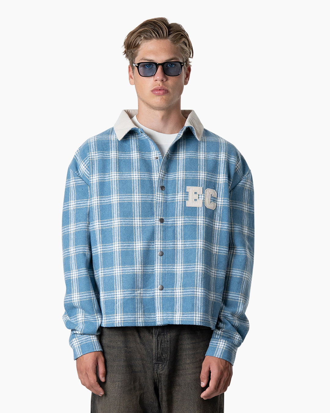 Contrast Flannel Blue