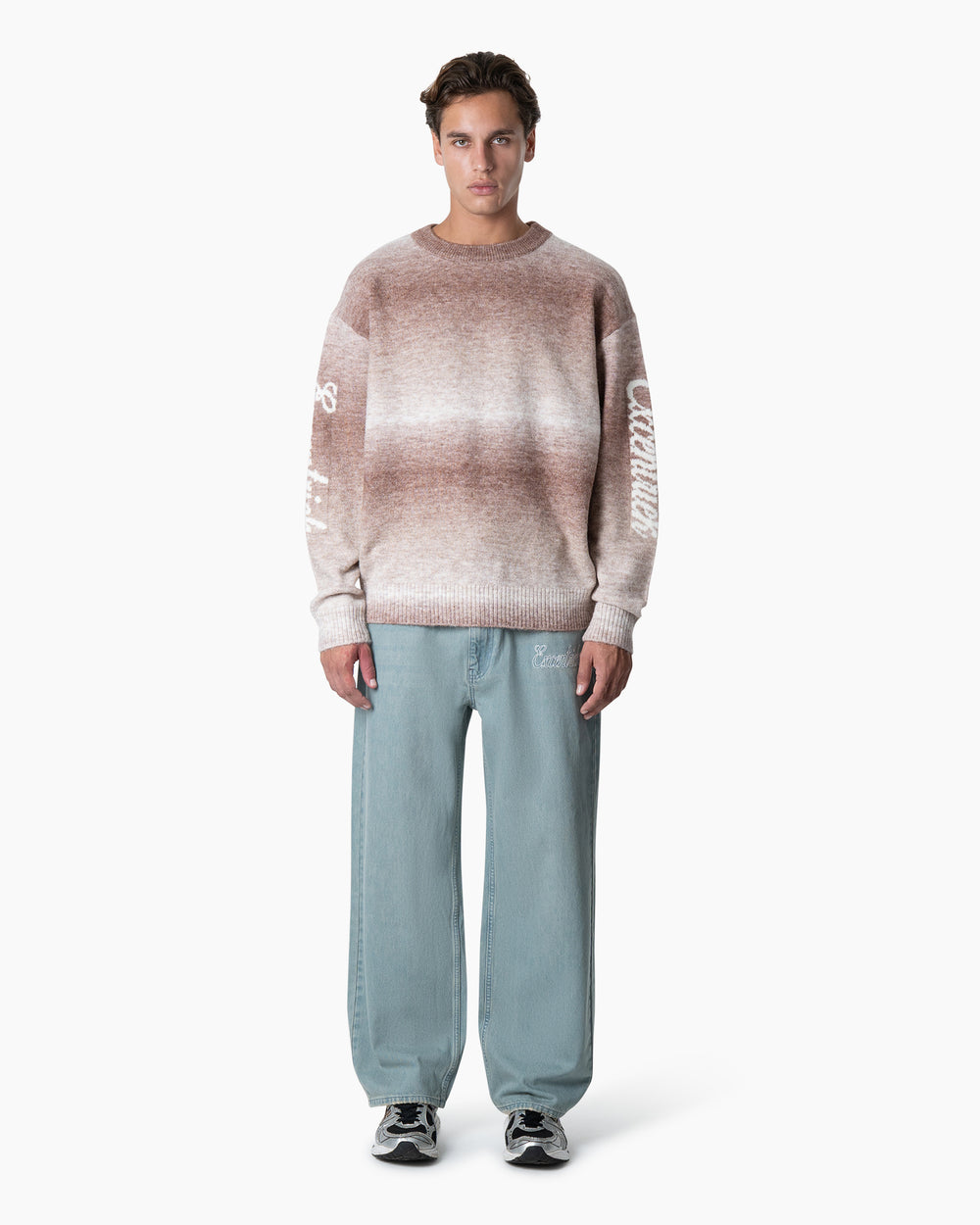 Embroided Jeans | Washed Blue