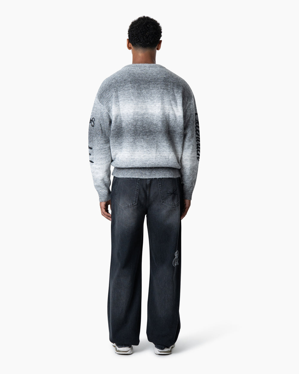 Embroided Jeans | Washed Antracite