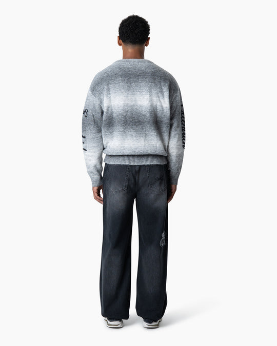 Embroided Jeans | Washed Antracite