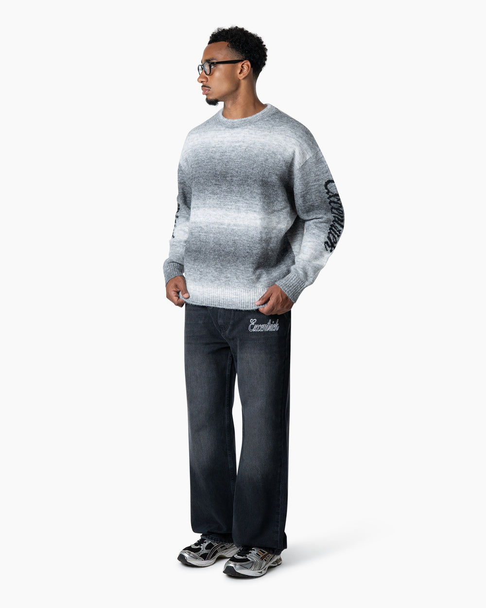 Embroided Jeans | Washed Antracite