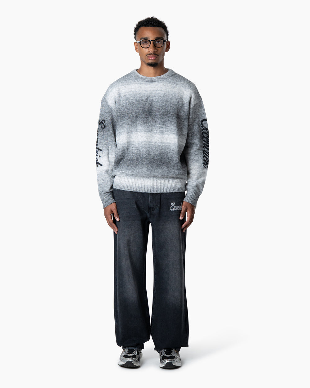 Embroided Jeans | Washed Antracite