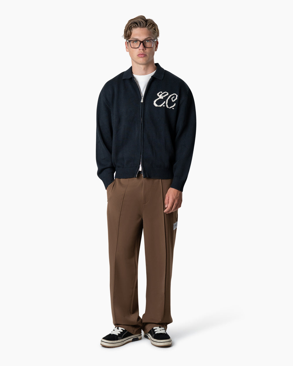 Zipped Cardigan | Deep Blue