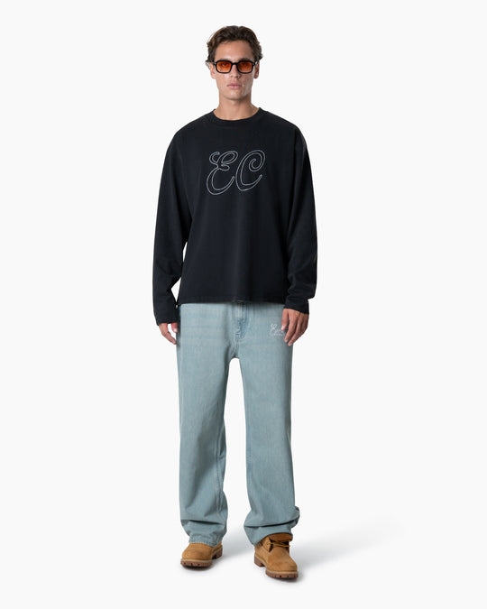 Stitched Long Sleeve | Washed Antracite