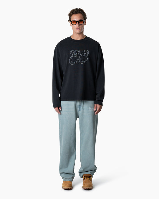 Stitched Long Sleeve | Washed Antracite