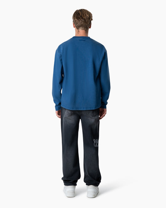 Stitched Long Sleeve | Washed Blue