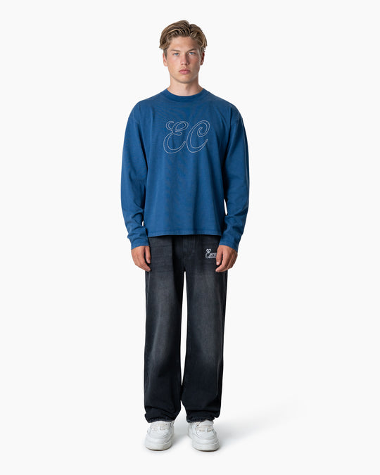 Stitched Long Sleeve | Washed Blue