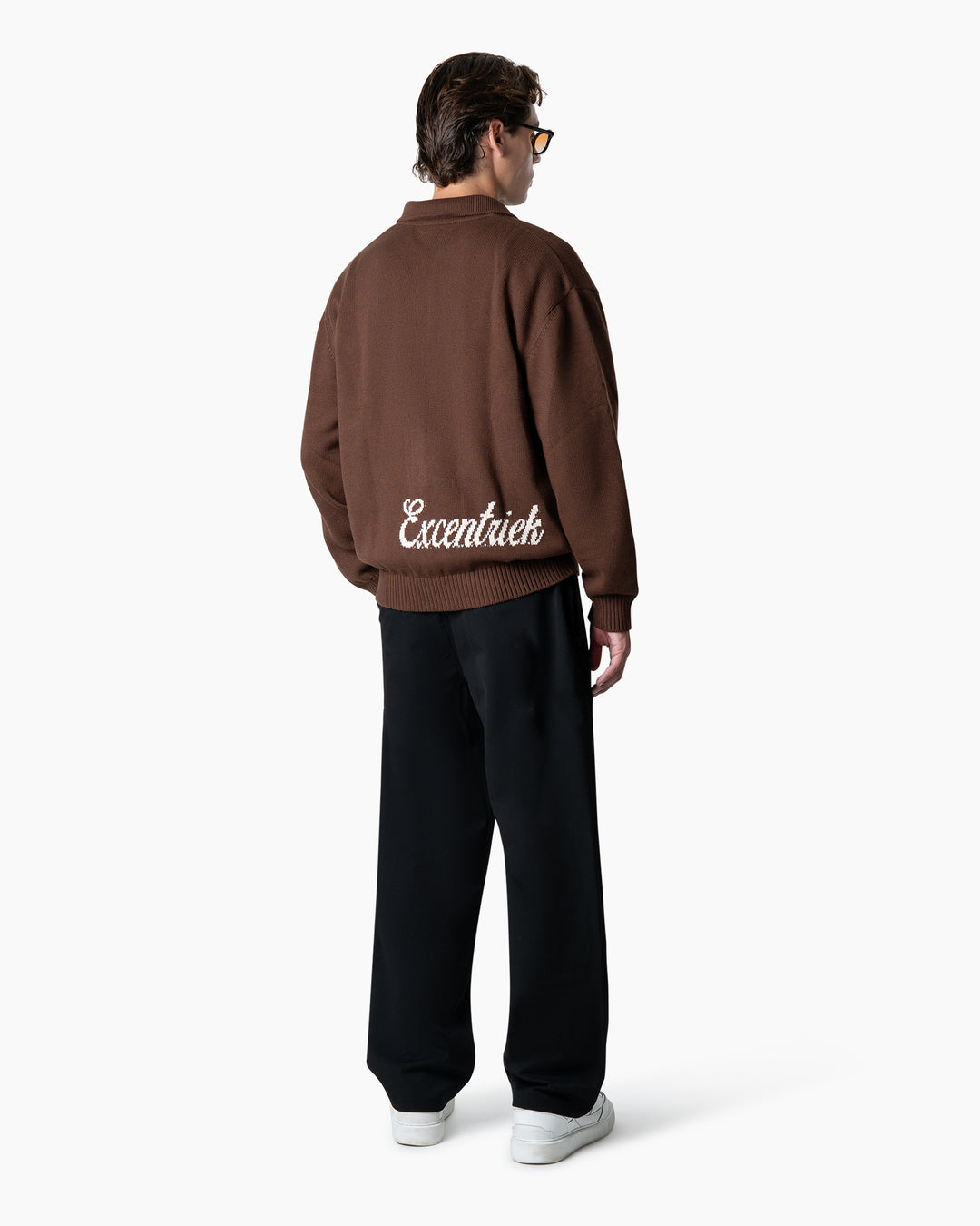 Zipped Cardigan | Deep Brown
