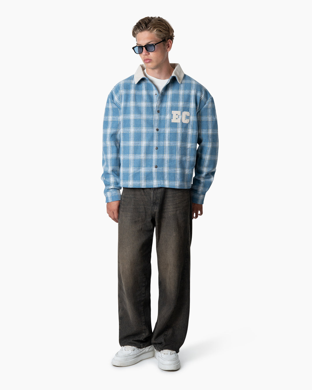 Contrast Flannel Blue