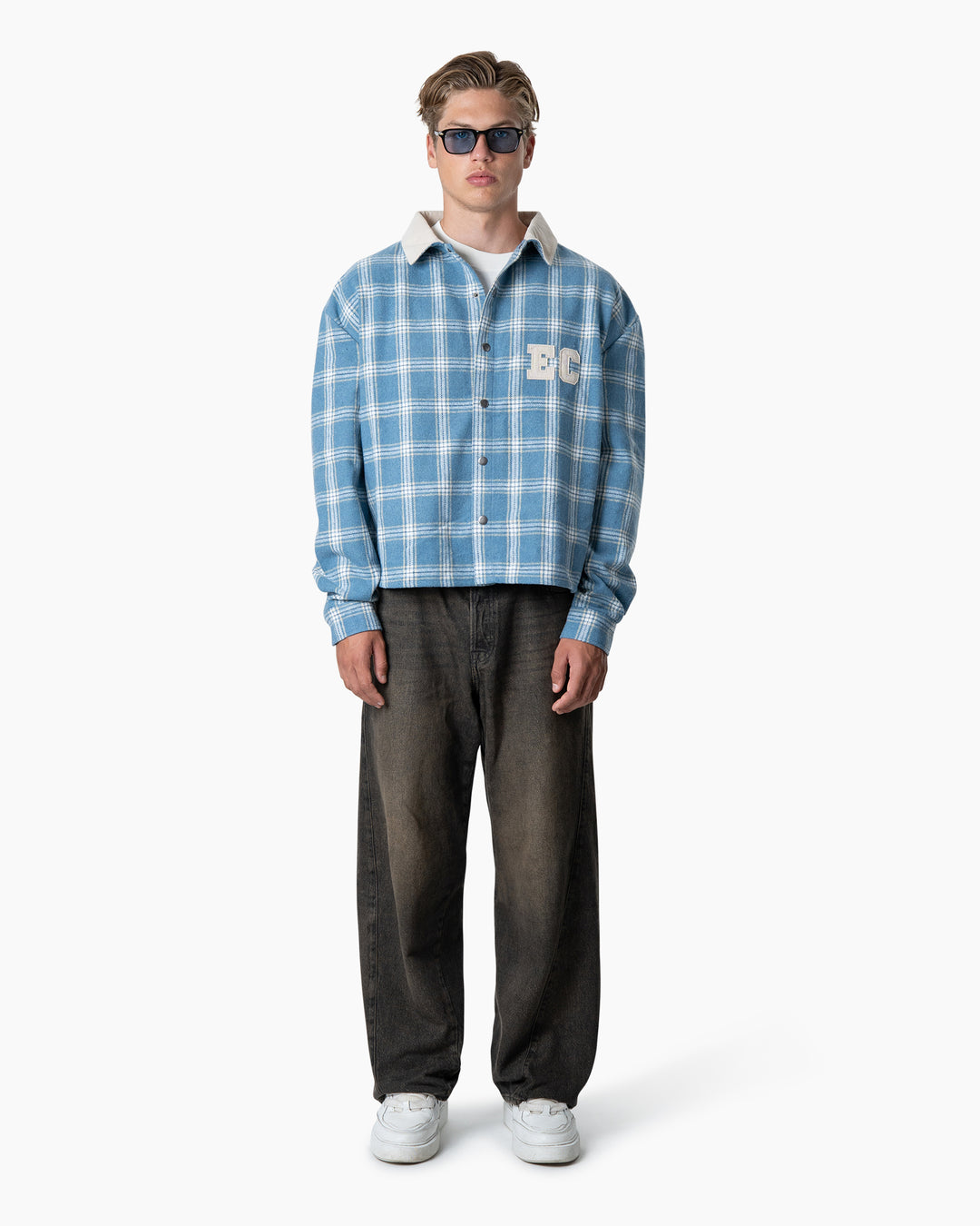 Contrast Flannel Blue