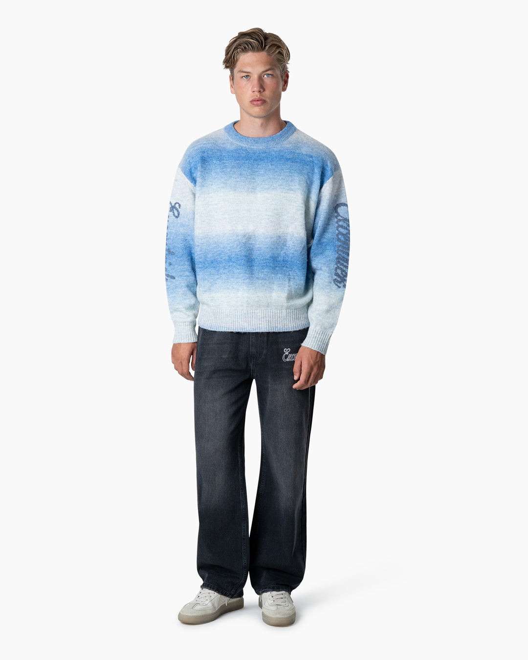 Blurred Lines Sweater | Ocean Blue