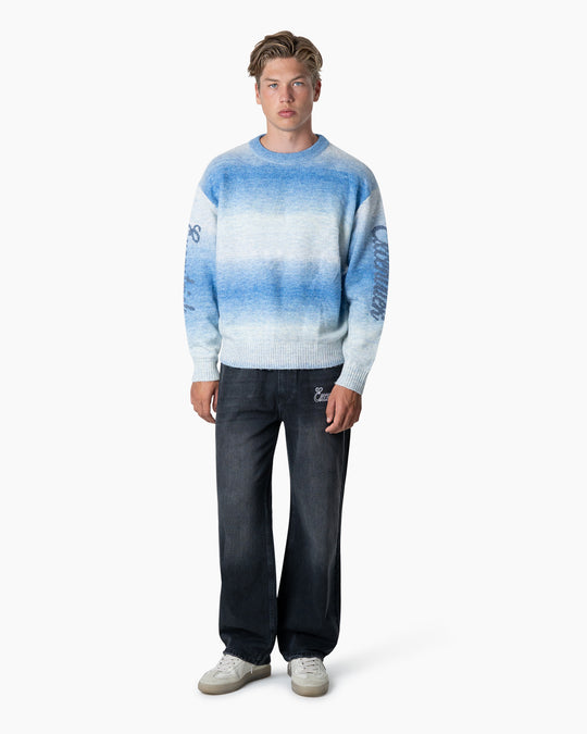 Blurred Lines Sweater | Ocean Blue