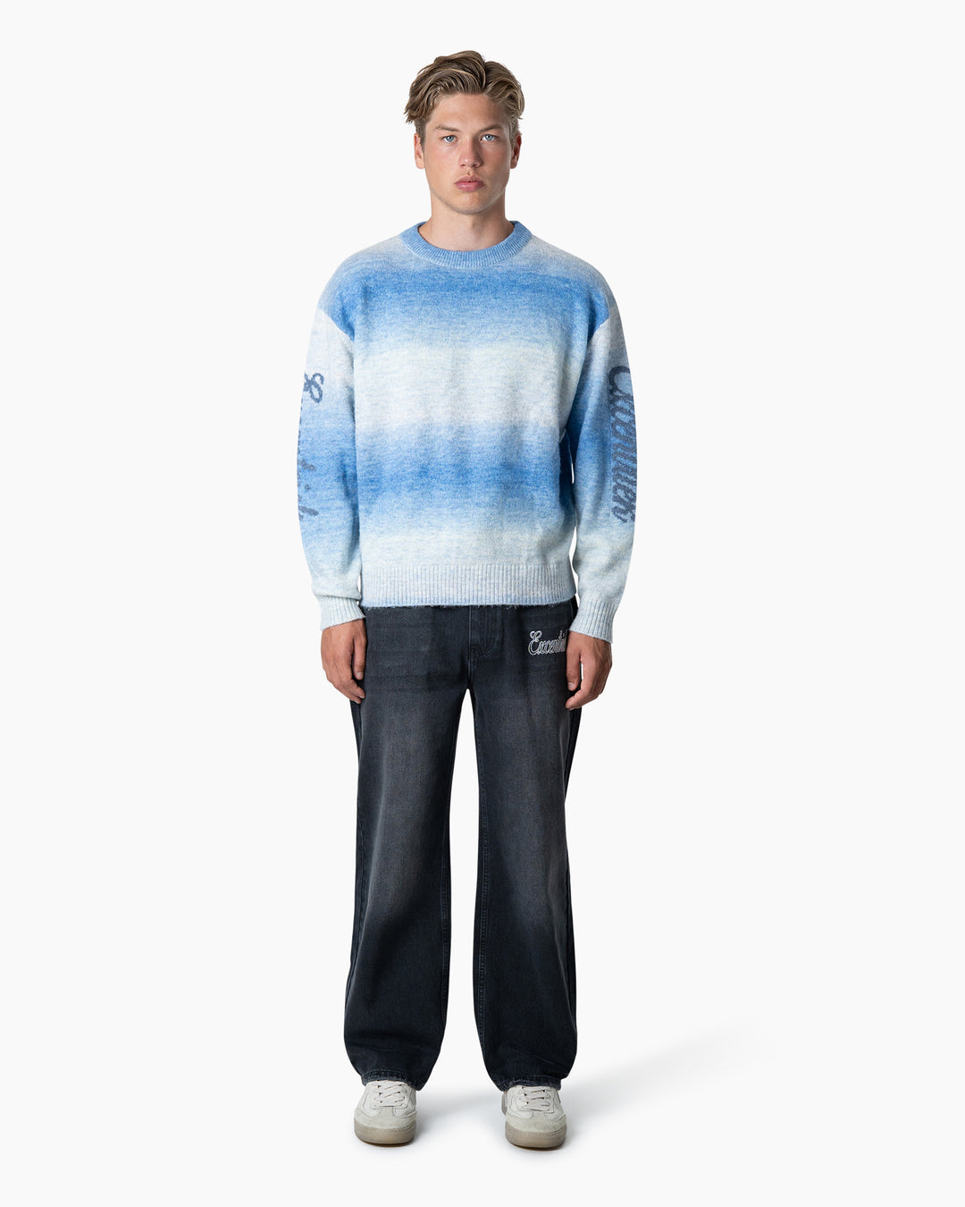 Blurred Lines Sweater | Ocean Blue