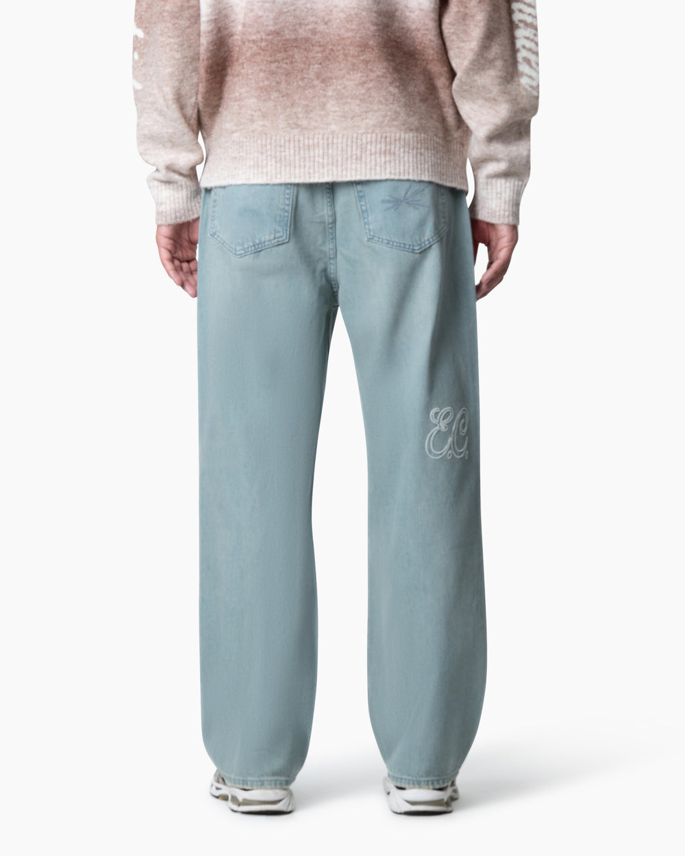 Embroided Jeans | Washed Blue