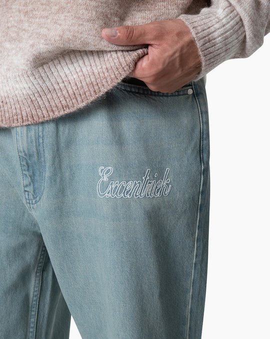 Embroided Jeans | Washed Blue