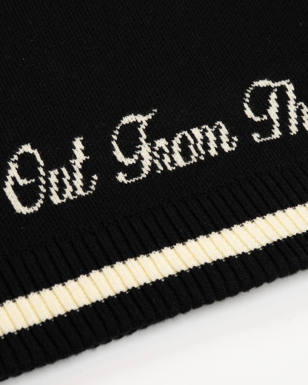 College Knitted Jacket | Black/White