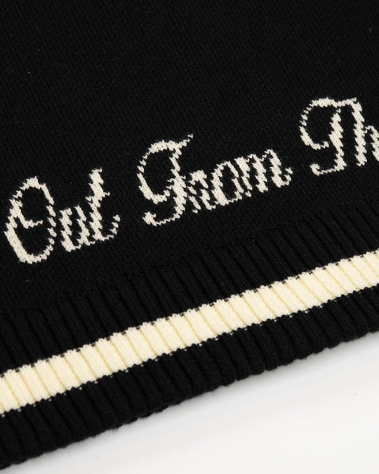 College Knitted Jacket | Black/White