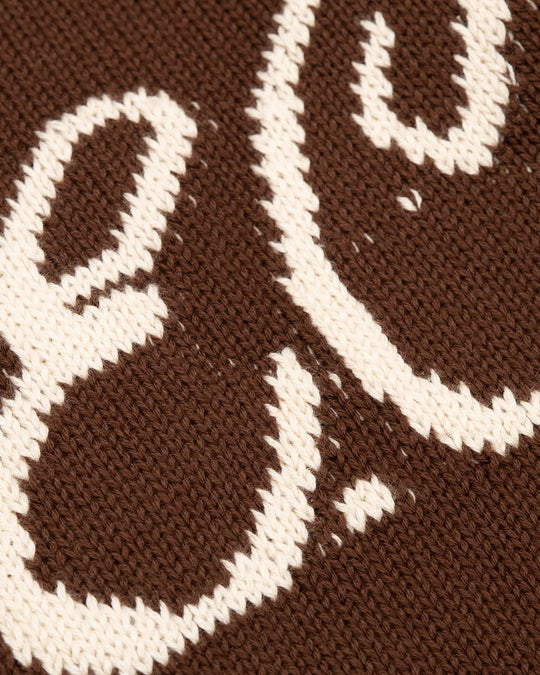 Zipped Cardigan | Deep Brown