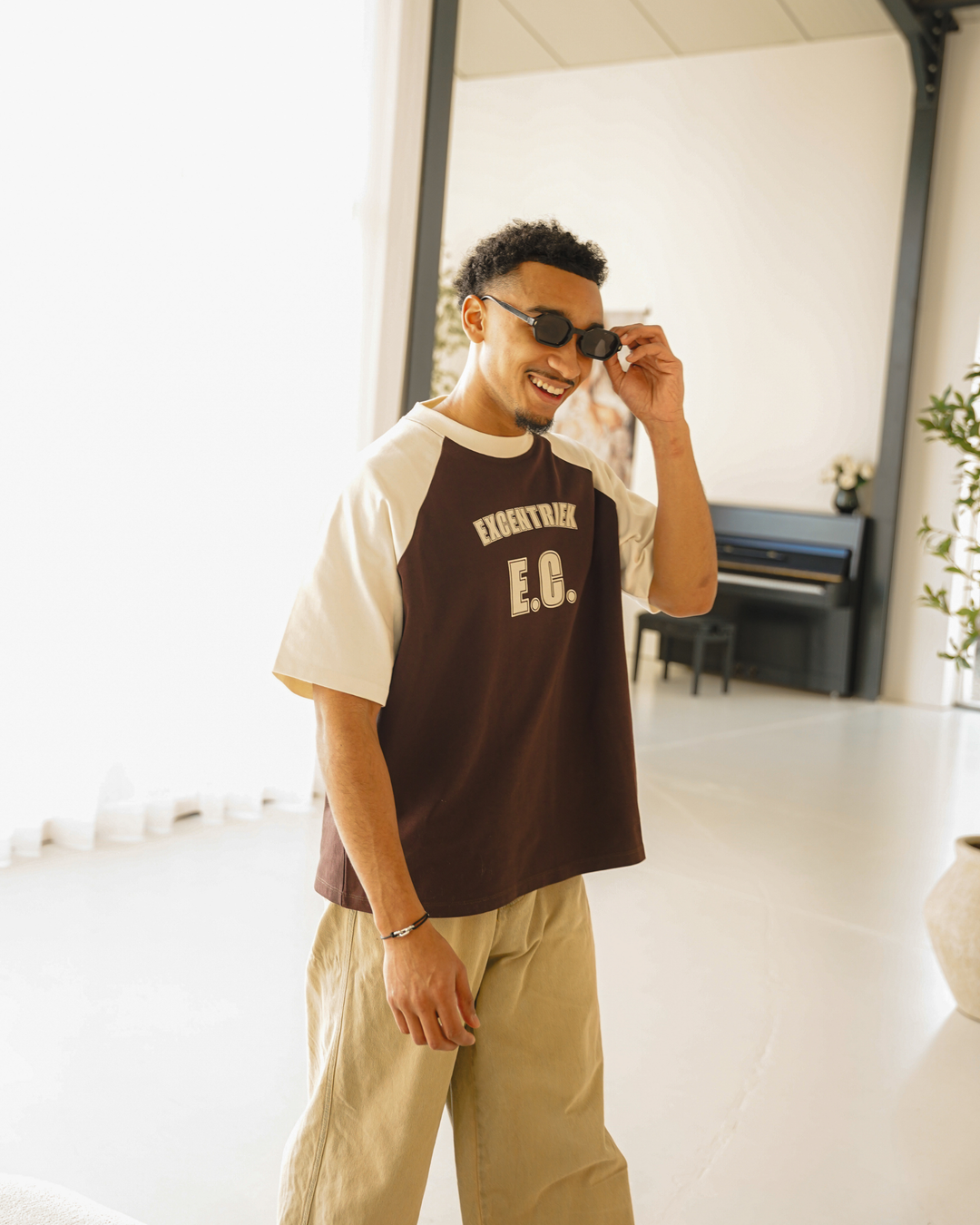 Baseball Tee Cream/Brown