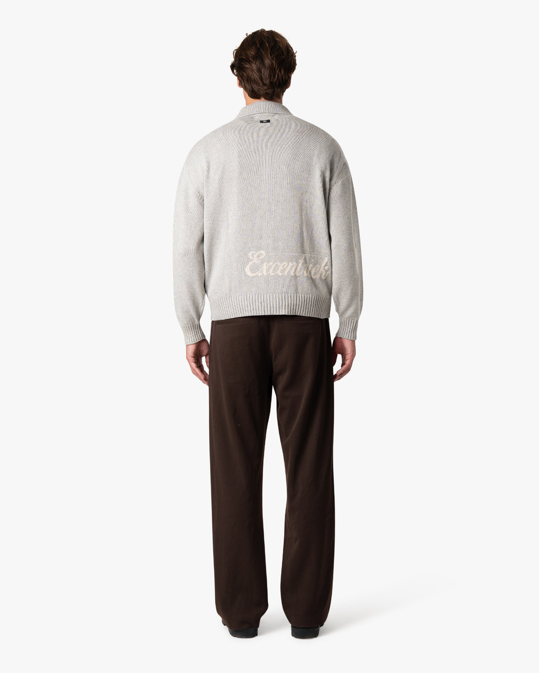 Zipped Cardigan Marble Grey