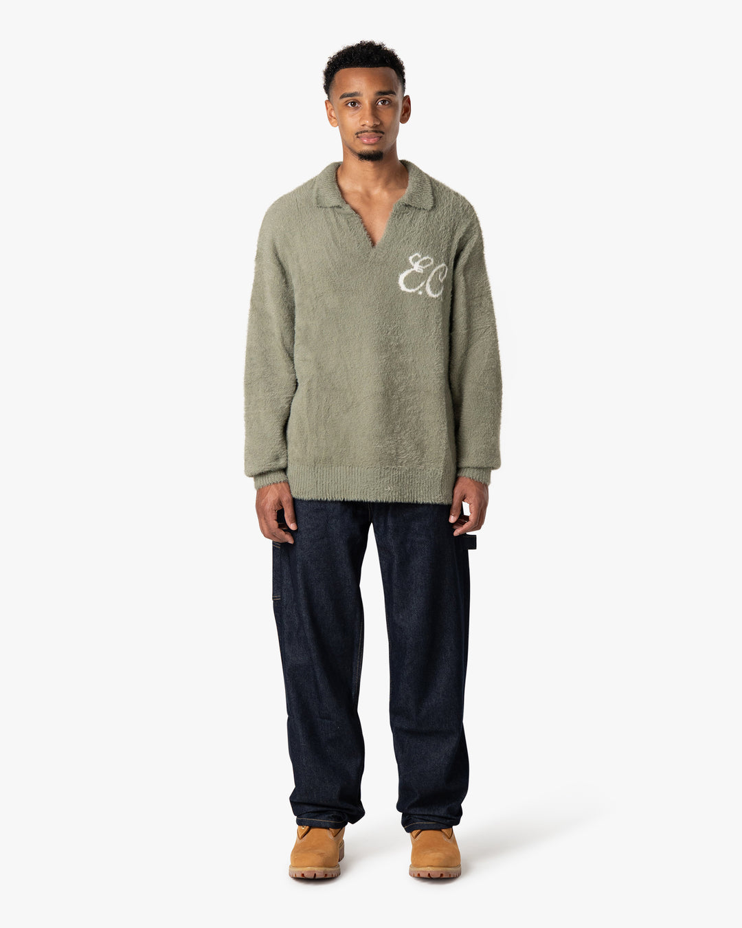 Furry Polo Deep Green