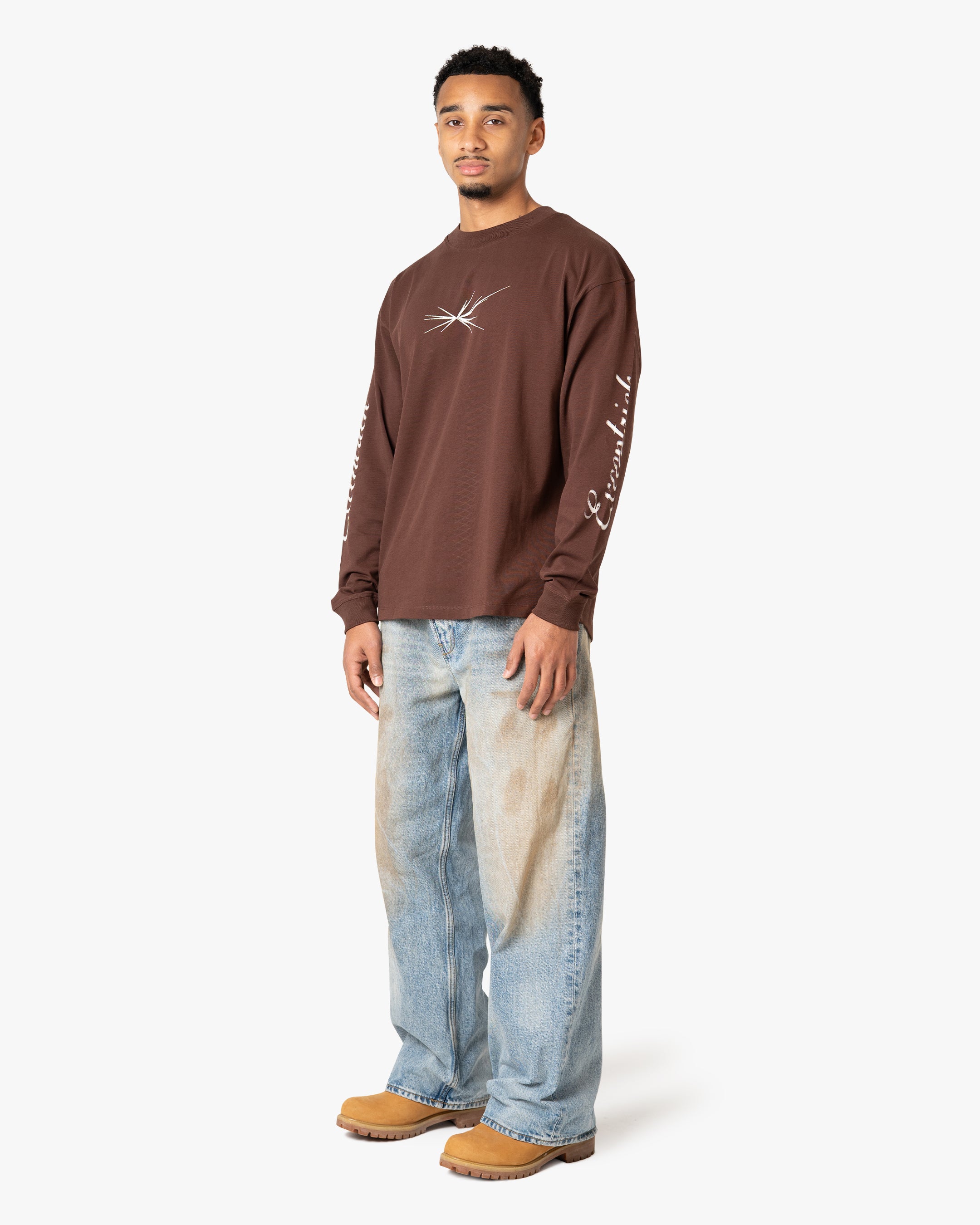 Logo Long Sleeve T-Shirt | Coffee – Excentriek