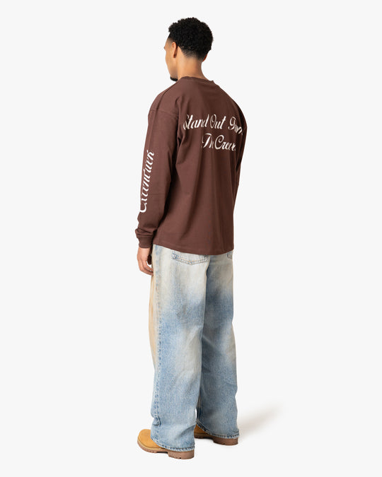 Logo Long Sleeve T-Shirt Coffee