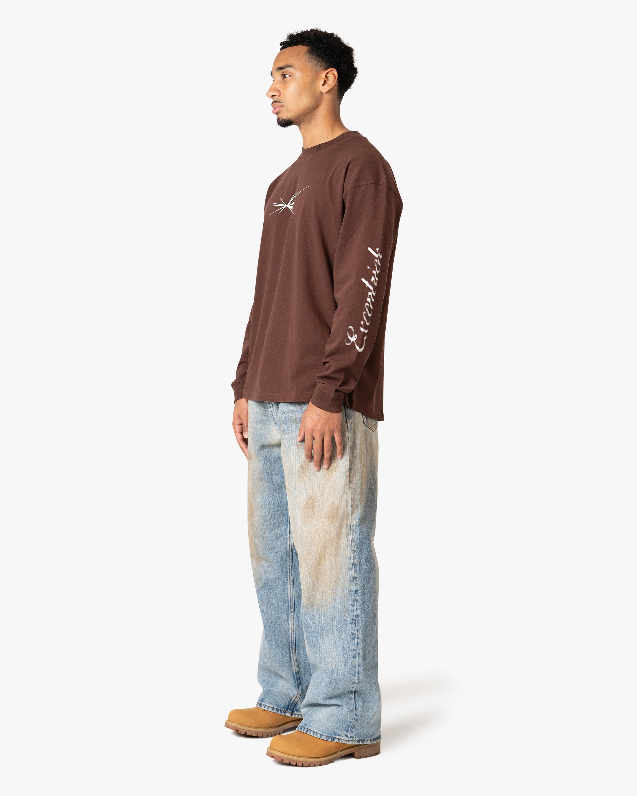 Logo Long Sleeve T-Shirt | Coffee – Excentriek