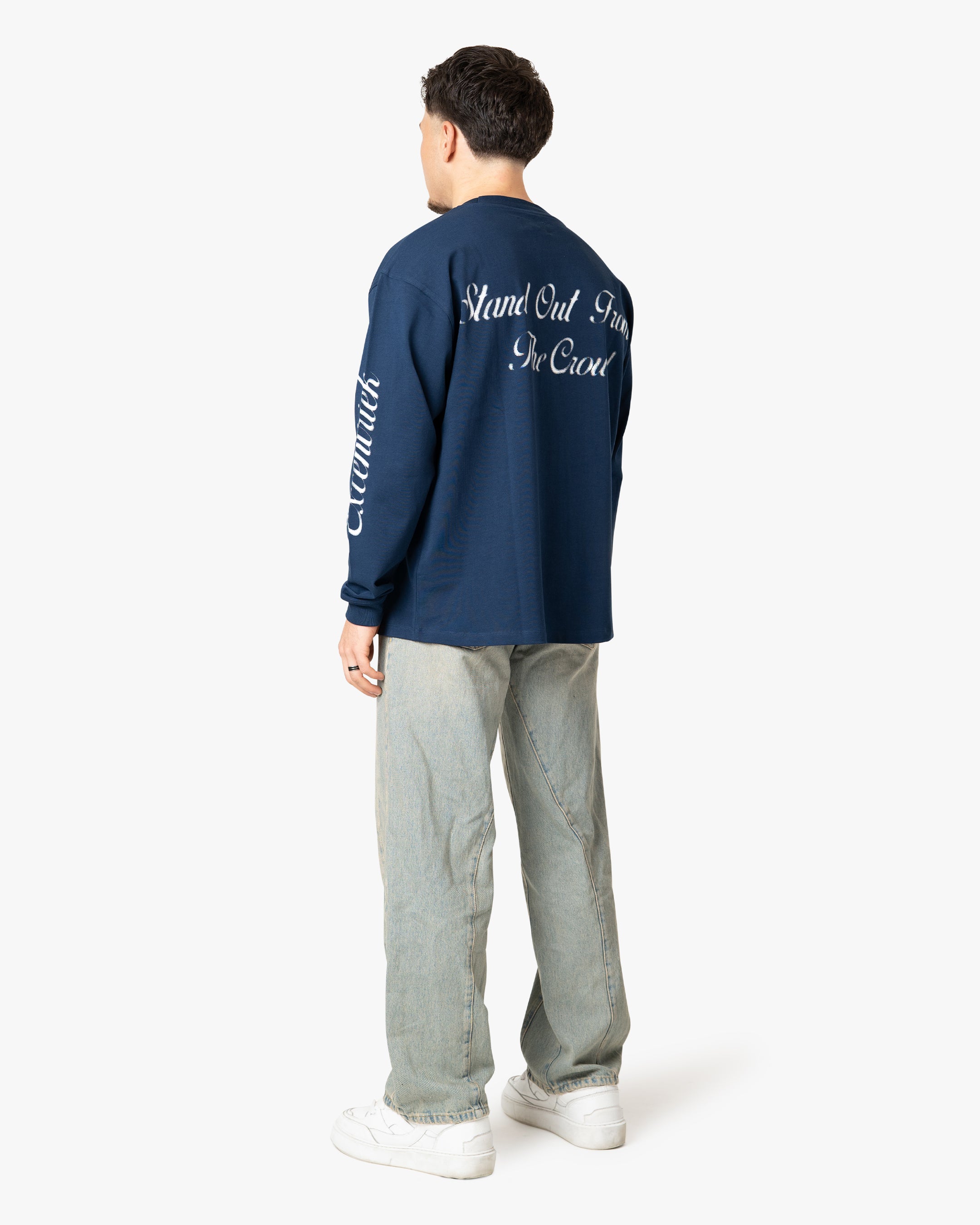 Logo Long Sleeve T-Shirt | Deep Blue – Excentriek
