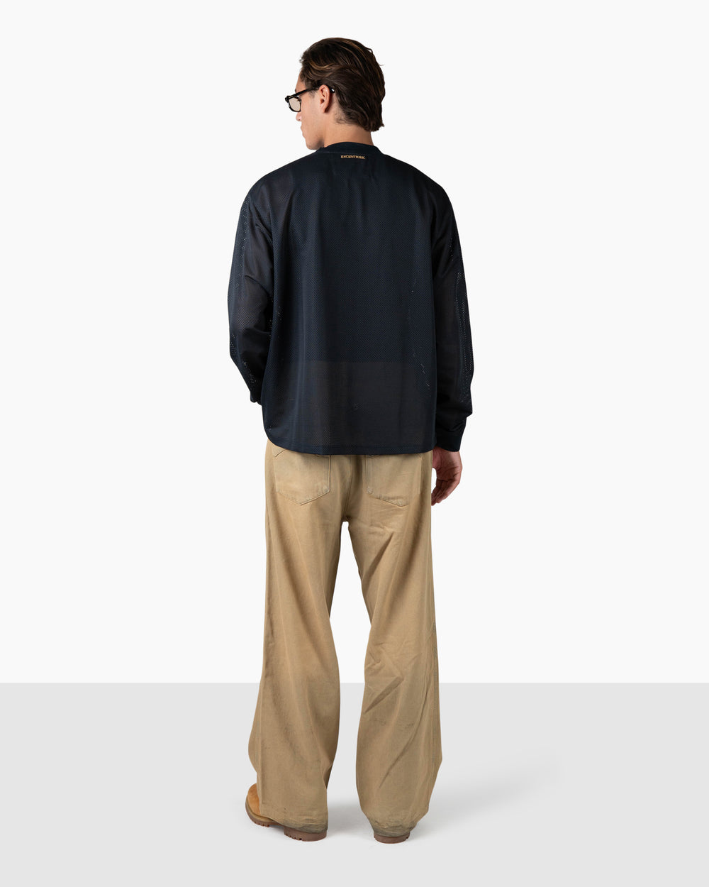 Mesh Long Sleeve | Deep Black