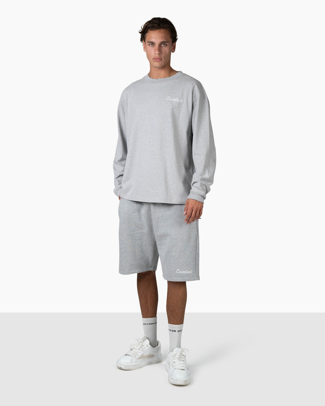 Initial Long Sleeve | Melange Grey