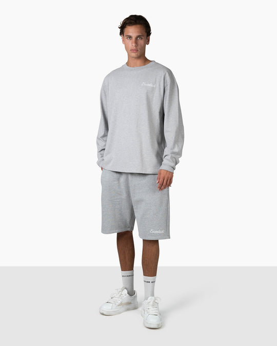 Initial Long Sleeve | Melange Grey