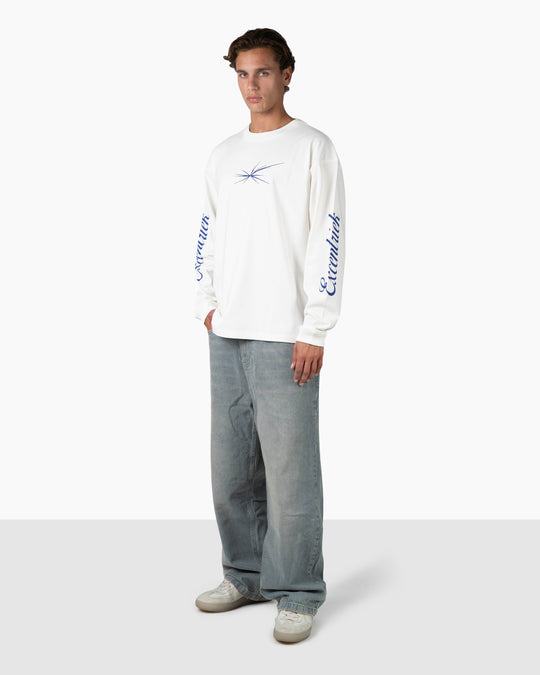 Logo Long Sleeve T-Shirt | White Cobalt
