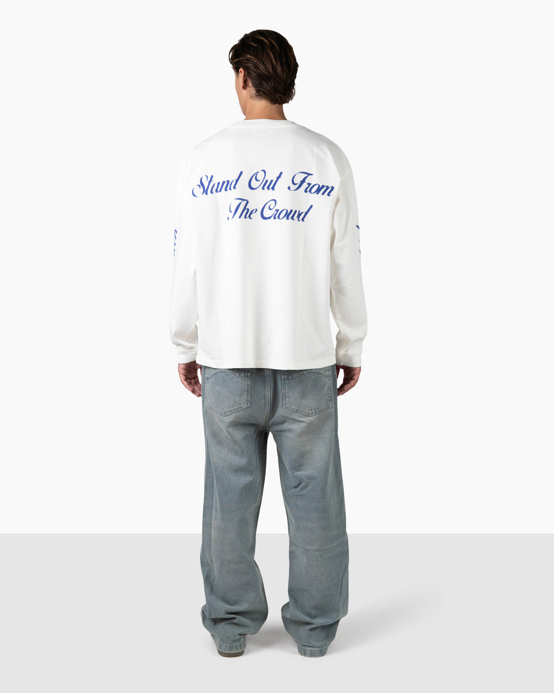Logo Long Sleeve T-Shirt | White Cobalt