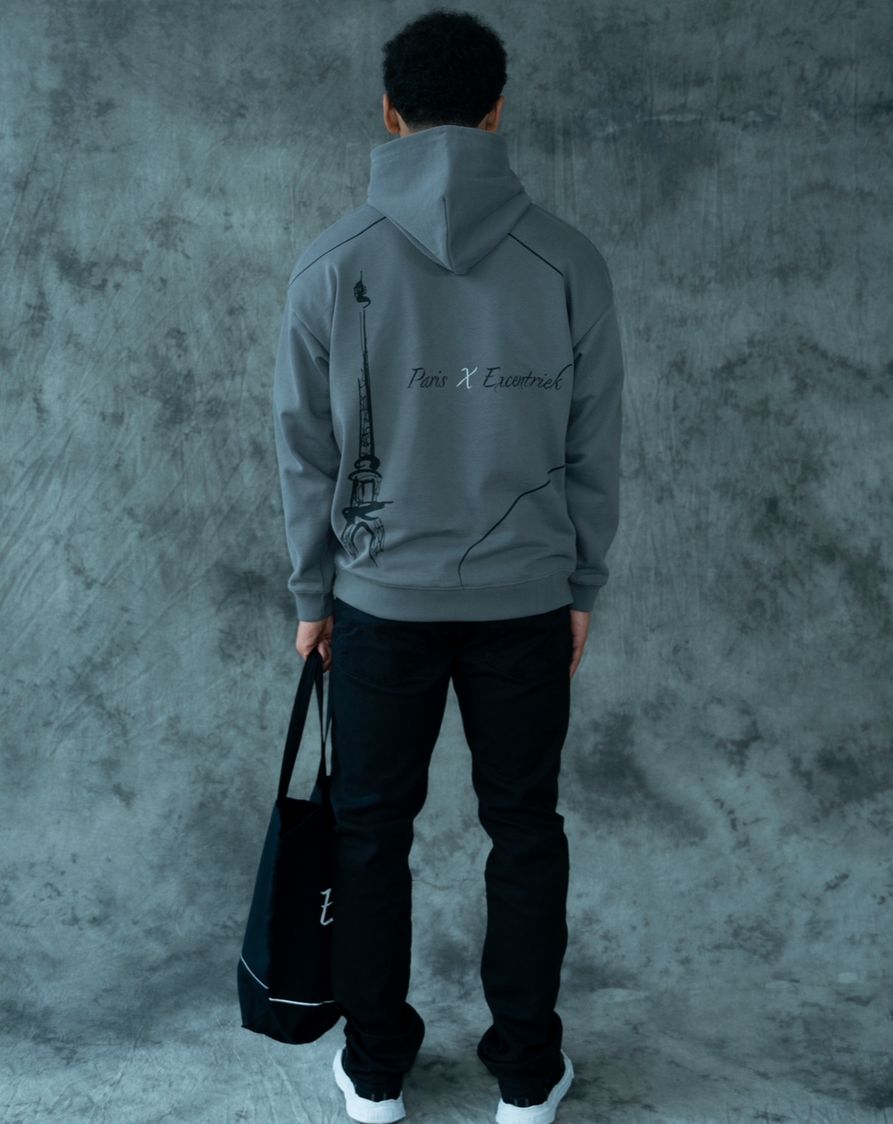 Paris X Excentriek Heavy Hoodie Storm Grey
