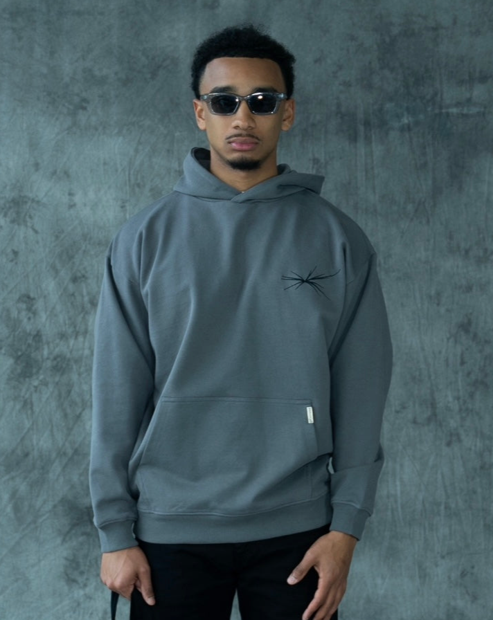 Paris X Excentriek Heavy Hoodie Storm Grey