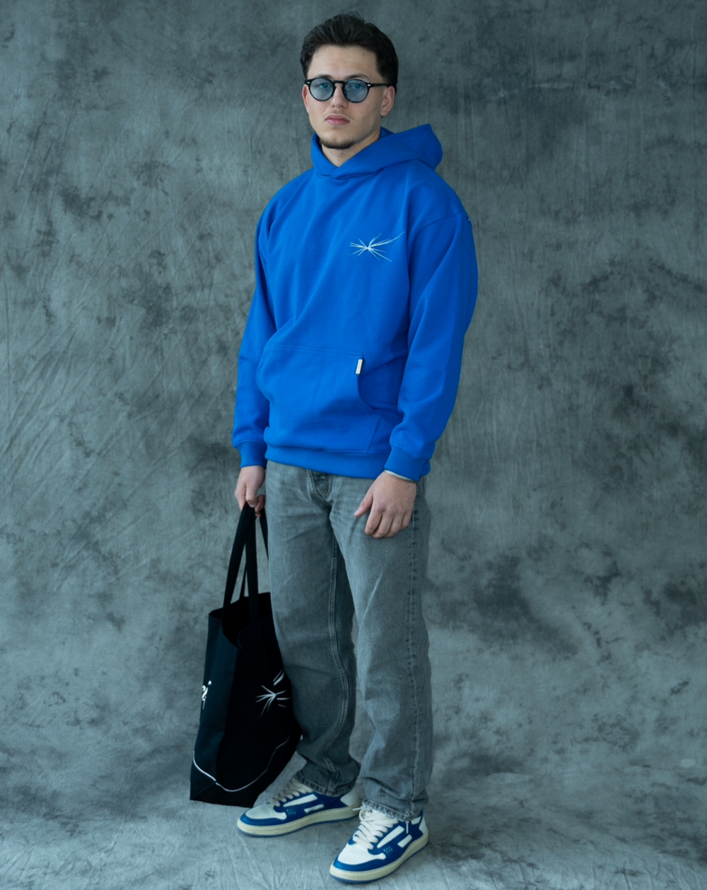 Paris X Excentriek Heavy Hoodie Cobalt Blue