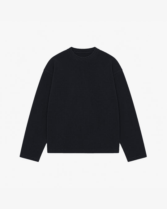 Waffle Long Sleeve | Washed Antracite